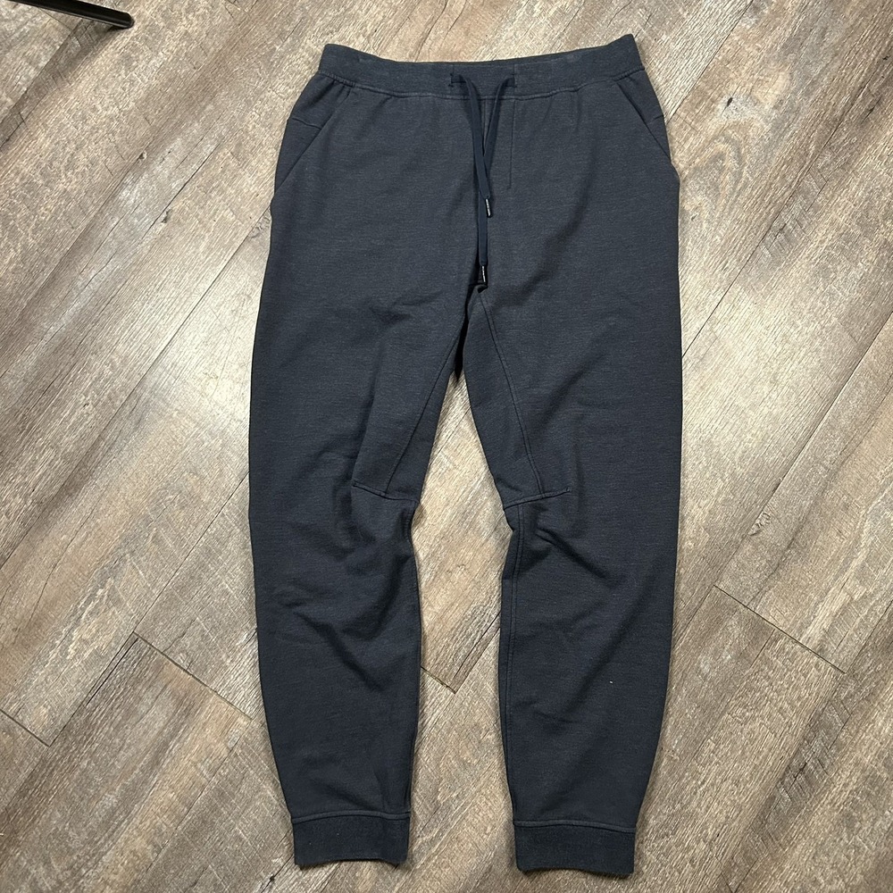 Lululemon Sweatpants Mens Large Blue City Sweat Jogger Zip Pockets Athleisure